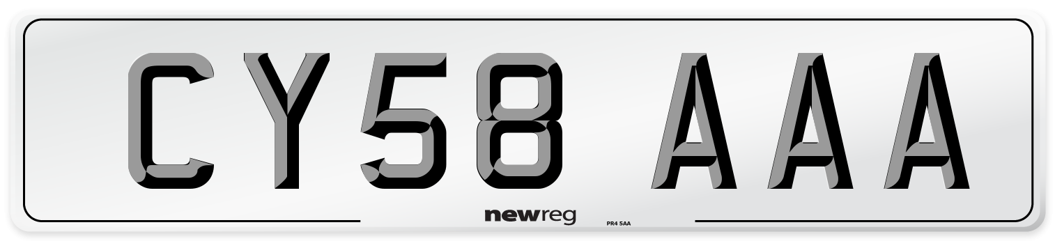 CY58 AAA Number Plate from New Reg